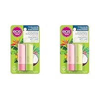 eos FlavorLab Paradise Lip Balm - Coconut Sugarcane & Pineapple Key Lime | Long-Lasting Hydration | Lip Care for Dry Lips |0.14 Ounce-2 Count(Pack of 2)