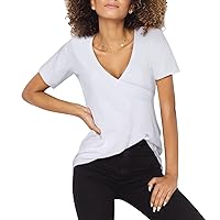2024 Women Sexy Deep V Neck Tops Slim Fit Basic Crop Top Casual T Shirts Short Sleeve Tunic Going Out Blouse Tees