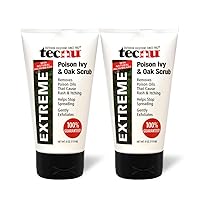 Tecnu Extreme Poison Ivy & Oak Scrub—Removes Toxin from Skin That Causes Poison Ivy and Poison Oak Rash, 4-Ounce Tube, (Pack of 2)
