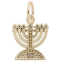 Rembrandt Charms Menorah Charm, 10K Yellow Gold