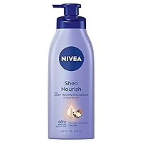 NIVEA Shea Nourish Body Lotion, Dry Skin Lotion with Shea Butter, Moisturizing Lotion for Dry Skin, 16.9 Fl Oz Pump Bottle