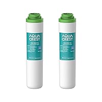 AQUA CREST FQK1K Under Sink Water Filter, 1320 Gallons, Replacement for GE FQK1K, FQK2J, GXK185K and GX1S50R (Pack of 2)