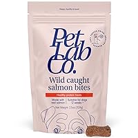 Petlab Co. Wild Caught Salmon Dog Treats - Support Overall Health with Healthy Dog Treats. Packed with Beneficial Fatty Acids, Vitamins, & Minerals. Premium Ingredients - Delicious Reward