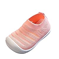 Toddler Basketball Shoes Summer and Autumn Cute Girls Flying Woven Mesh Breathable Flat Solid Little Girl Toddler Shoes