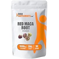 BULKSUPPLEMENTS.COM Red Maca Powder - Maca Supplement. Red Maca Powder for Women & Men, Red Maca Root Powder - Vegan & Gluten Free, 5000mg per Serving, 250g (8.8 oz) (Pack of 1)