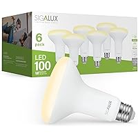 Sigalux LED Flood Lights Indoor, BR30 LED Bulb 100W Equivalent, Dimmable Recessed Light Bulbs 3000K Soft White Can Light Bulbs 1400LM, E26 Base Bulged Light Bulbs UL Listed, Pack of 6