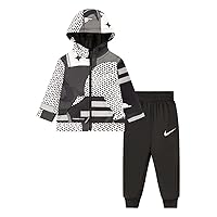 Nike Baby Boy All Day Play All Over Print Hooded Jacket & Jogger Pants 2 Piece Set