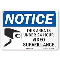 U1-1002-RA_10x7 Notice - This Area Is Under 24 Hour Video Surveillance Sign By | 7