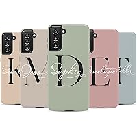 Custom Monogram Initial Case, Solid Personalized Name on Case, Designed for Samsung Galaxy S24 Plus, S23 Ultra, S22, S21, S20, S10, S10e, S9, S8, Note 20, 10