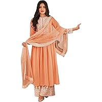 South Asian Women's Wear Designer Straight Shalwar Kameez Palazzo Dupatta Dresses