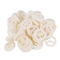 Loofah Slices, 50pcs Natural Loofah Sponges, Organic Soap Making Product, Loofah Slices Soap for Facial Soap Holder and DIY Customize Soap Tools