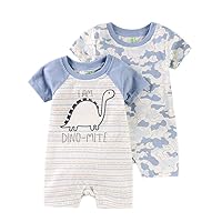 Kiddiezoom Baby Boys Bodysuit 5-pack Short-sleeve Embellished baby clothes sets