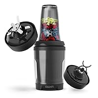 Promixx MiiXR X7 Personal Blender for Shakes and Smoothies - with Performance Nutrition Protein Mixer X-Blade and Shaker Bottle Agitator, Smoothie Blender/Maker, Highly Efficient (7 Piece Set)