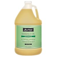 Bon Vital Naturale Massage Oil Made with Natural Ingredients for an Earth-Friendly & Relaxing Massage, Revives and Rehydrates Dry Skin Naturally, with Green Tea Extract, 1 Gal, Label may Vary