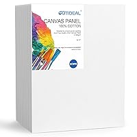 GOTIDEAL Bulk Canvases for Painting, 11x14 inch Value Pack of 20, Gesso Primed White Blank Canvas Boards - 100% Cotton Art Supplies Canvas Panel for Acrylic Paint, Pouring, Oil Paint, Gouache