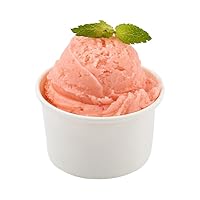 Restaurantware Coppetta 5-Ounce Dessert Cups 50 Disposable Ice Cream Cups - Lids Sold Separately Sturdy White Paper Frozen Yogurt Bowls For Hot And Cold Foods Perfect For Gelato Or Mousse