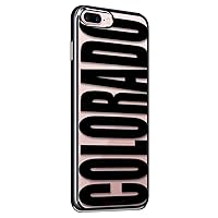 BOLD BLACK COLORADO | Luxendary Chrome Series designer case for iPhone 8/7 Plus in Titanium Black trim