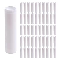 NUANNUAN 50 Pieces Lip Balm Empty Container, Empty Lipsticks Filling Tubes Mold Handmade Set, DIY Lip Care Balms Making for Women Girl Cosmetics Makeup, White
