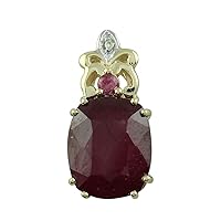 Carillon Ruby Gf Natural Gemstone Cushion Shape Pendant 925 Sterling Silver Party Jewelry | Yellow Gold Plated