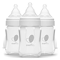 Evenflo Feeding Balance + Wide Neck Glass Bottles - 6oz 3 Pack