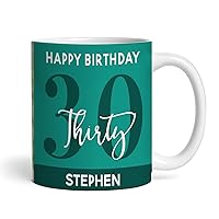 30th Birthday Photo Gift For Him Green Tea Coffee Cup Personalized Mug |Personalized Birthday Mug | Photo Mug | Picture Mug | Personalized Mug | 30th Birthday | 30 Years Old |Custom Gift