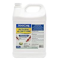 PONDCARE MICROBIAL ALGAE CLEAN Biological Inhibitor of Green Water, Alternative approach to algae control, 1-Gallon Bottle