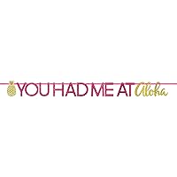 You Had Me At Aloha Glitter Ribbon Letter Banner - 12' x 6.5