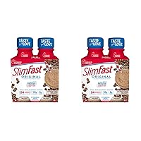 SlimFast Meal Replacement Shake, Original Cappuccino Delight, 10g of Ready to Drink Protein for Weight Loss, 11 Fl. Oz Bottle, 4 Count (Pack of 2)
