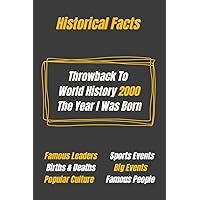 Throwback to World History 2000 The Year I Was Born: The Most Important Historical Facts Gathered On A Very Special Way (Births & Deaths, Sports, Big ... Amazing Gift for Birthdays, Anniversaries...