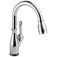 Delta Faucet Leland VoiceIQ Touchless Kitchen Faucet with Pull Down Sprayer, Smart Faucet, Alexa and Google Assistant Voice Activated, Kitchen Sink Faucet, Chrome 9178TV-DST