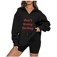 Workout Shirts For Women Loose Fit Fashion Daily Casual Half Zip Crewneck Sweatshirts Graphic Long Sleeve Gradient