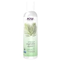 NOW Solutions, Organic Vegetable Glycerin Oil, 100% Pure, Softening and Moisturizing Multi-Purpose Skin Care, 8-Ounce