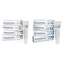 Sensodyne Sensitivity & Gum Sensitive Toothpaste for Gingivitis & Repair and Protect Whitening Toothpaste, Toothpaste for Sensitive Teeth and Cavity Prevention, 3.4 oz (Pack of 4)