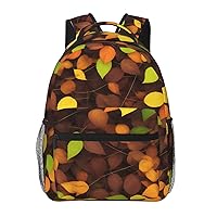 Dead Leaves On The Ground Backpack, 15.7 Inch Large Backpack, Zippered Pocket, Lightweight, Foldable, Easy To Travel