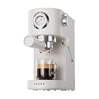 JASSY Espresso Coffee Machine 20 Bar Cappuccino Maker, Barista Espresso Maker for Home with Milk Frother Wand for Espresso/Cappuccino/Latte,Touch Screen Brewing Control,1376W