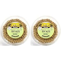 Dried Soybeans (Soynuts) Roasted Unsalted, 14 Oz., Kosher (Pack of 2)