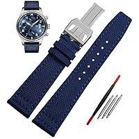 Nylon Watchbands For IWC IW377724 IW371614 Watch Strap 20mm 21mm 22mm Bracelet Black Armygreen Blue Canvas Wrist Belt Watch Band