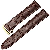 Genuine Leather Watch Strap for Omega Watch Seamaster Wristband 19mm 20mm 22mm Deployant Clasp Black Brown Watchband Bracelet (Color : 8mm, Size : 22mm)