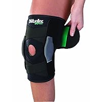 Mueller Green Adjustable Hinged Knee Brace, Black/Green, One Size Fits Most | Mueller Green is made from recycled materials