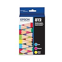 EPSON 812 DURABrite Ultra Ink Standard Capacity Color Combo Pack (T812520-S) Works with WorkForce Pro WF-7310, WF-7820, WF-7840, WorkForce EC-C7000