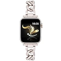 Ocaer Compatible with Apple Watch 9 Strap 41 mm 40 mm 38 mm, Women's Metal Link Bracelet Replacement iWatch Bracelet for Apple Watch Series 9 8 7 6 5 4 3 2 1 SE, Jewellery for Women (Polar Star, 41 mm