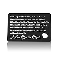 Engraved Wallet Insert Card for Boyfriend I Love You Most Gifts for Husband Metal Wallet Card Anniversary Cards Gift for Men Husband Wedding Engagement Valentines Day Gifts for Him Couple Gifts