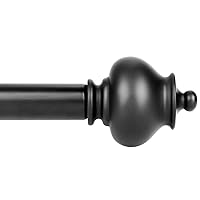 SZXIMU Curtain Rod 1 Inch Single Drapery Rods for Windows with Gourd Finials, 72-144
