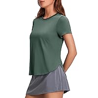Pinspark womens Short Sleeve Athletic Top with Side Slit