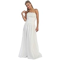 Wedding Dresses FNJ-1150W Embroidery Bodice with Ruched Waist and lace up Back