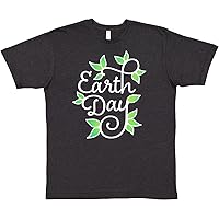 inktastic Earth Day- in White with Green Leaves Growing T-Shirt
