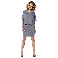 FUTURO FASHION® Womens Mini Dress Short Sleeve Boat Neck Everyday Tunic FM17