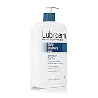 Lubriderm Daily Moisture Lotion for Normal To Dry Skin, 16 Ounces (Pack of 12)