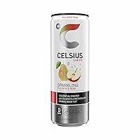 CELSIUS Sparkling Fuji Apple Pear, Functional Essential Energy Drink, 12 Fl Oz
