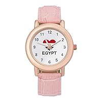 Love Egypt Casual Watches for Women Classic Leather Strap Quartz Wrist Watch Ladies Gift